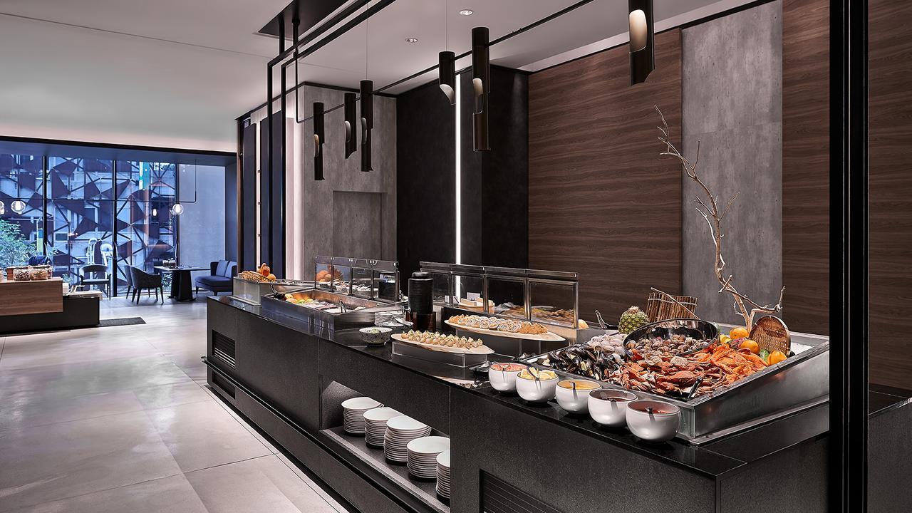 Mu Jiaoxi Hotel Exteriér fotografie The buffet at the hotel